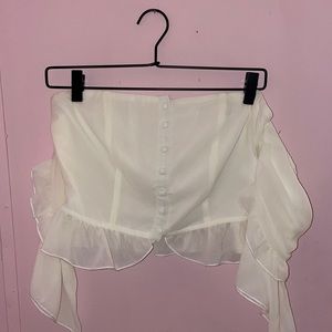 Never Worn Forever 21 White Top Size Medium